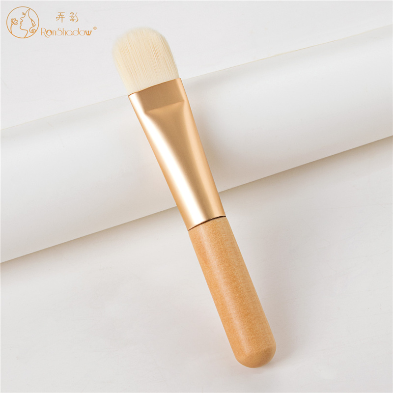 Beauty Queen Makeup - Ronshシャドウ-ポータブル木製ハンドルメイクブラシ、フェイスブラシ、マスク、クリーム、フェイス、スキンケア、ツール、シングル