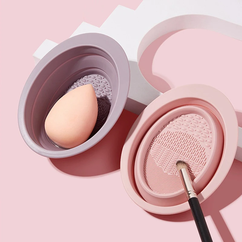 Beauty Makeup Brands - シリコーンメイクブラシクリーニングボウル美容化粧ブラシクリーナーメイクブラシクリーニングマット韓国スタイル多機能