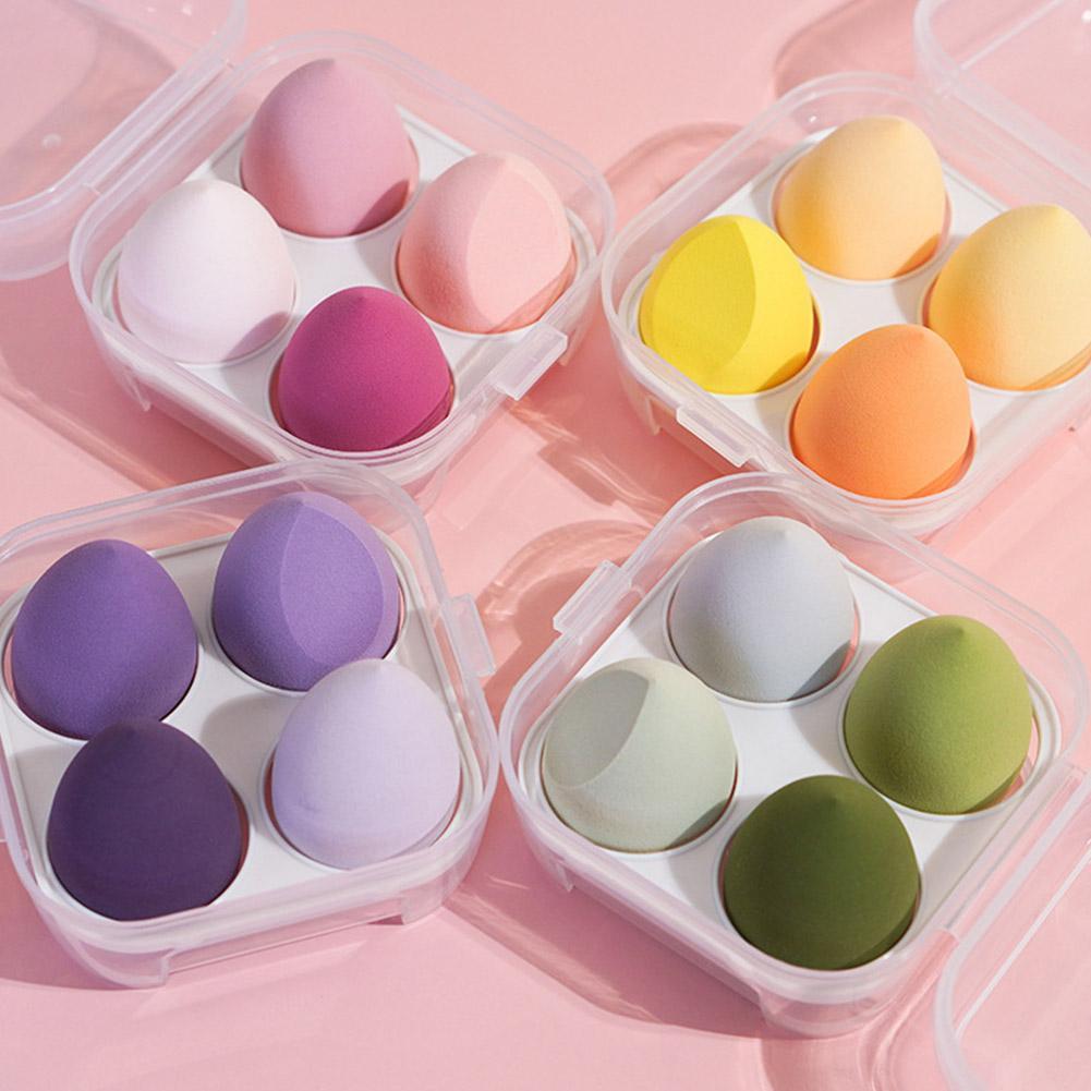 Beauty Makeup Egg - 4 ピース/セットカラーミキシングビューティーエッグビューティースポンジメイクアップスポンジメイクアップツールファンデーションメイクアップフェイシャルメイクアップツールメイクアップ