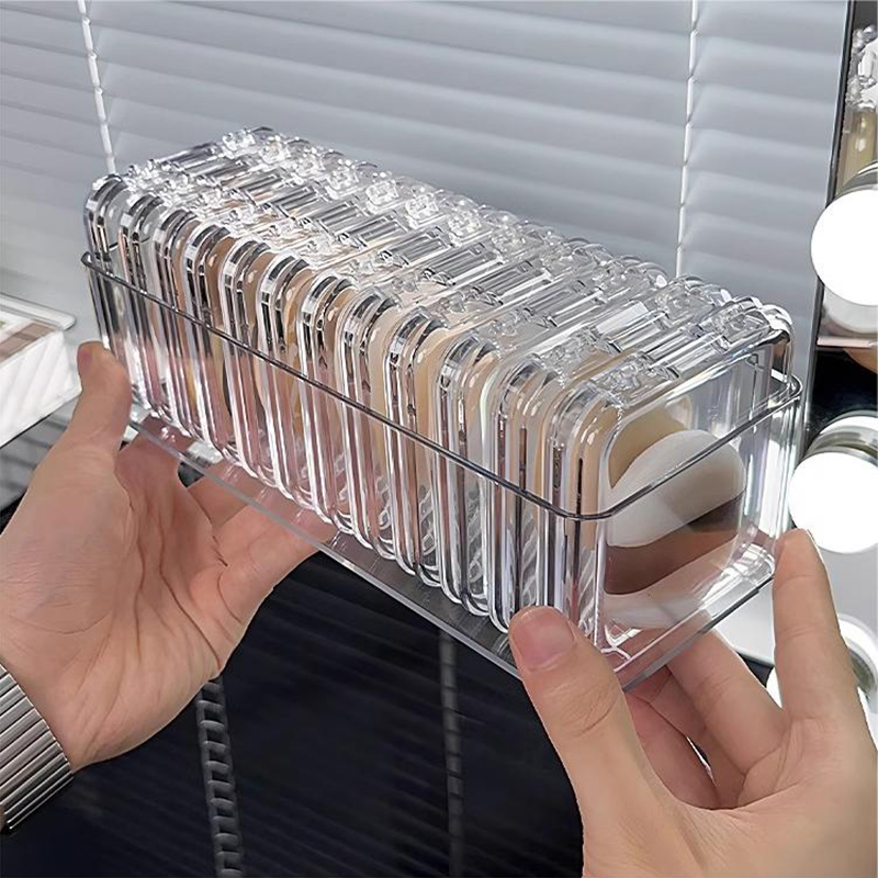 Beauty Makeup Egg - メイクアップ用パフ収納ボックス,エッグストレージラック,エアクッション,透明ホルダー,整理ツール,デスクトップ,1個