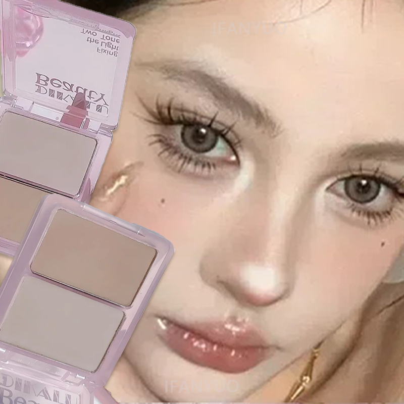 Highlighter Bronzer Palette - ツートーン ハイライト コンター パレット マット ハイライター
