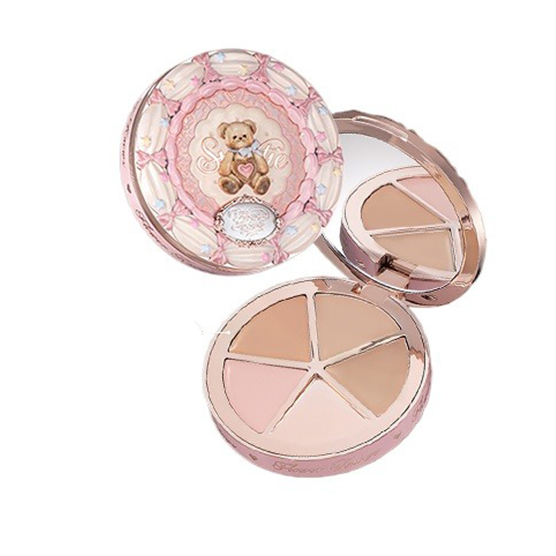 Highlighter Bronzer Palette - フラワーノーズズ ザ スウィーティーベア 4色コンシーラー ブライトンパレット クマ隠し