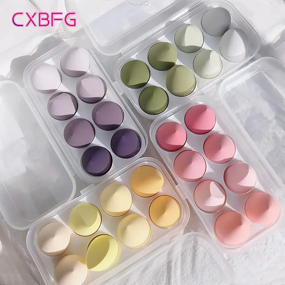 Beauty Blender In Makeup - 4/8 個メイクアップスポンジブレンダー美容卵化粧パフソフトファンデーションスポンジパウダーパフ女性メイクアップアクセサリー美容ツール