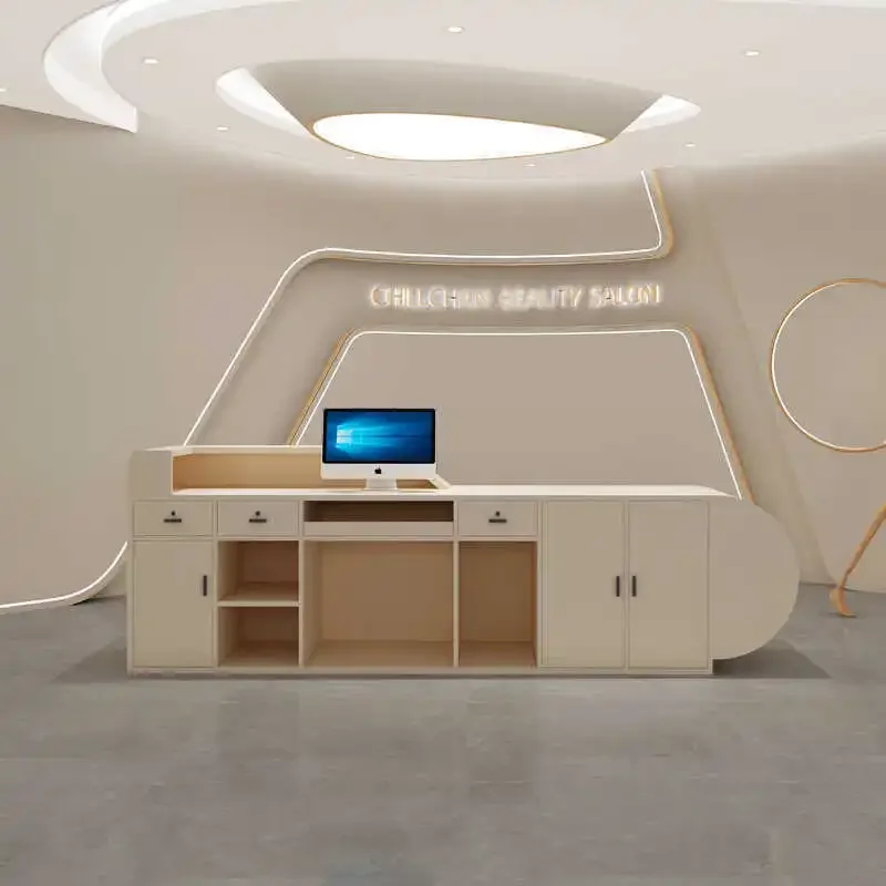 Beauty Makeup Institute - 家庭用化粧台、レジカウンター、美容師受付カウンター、店舗用説教壇、教会用説教壇、レジ、美容学校用カウンター