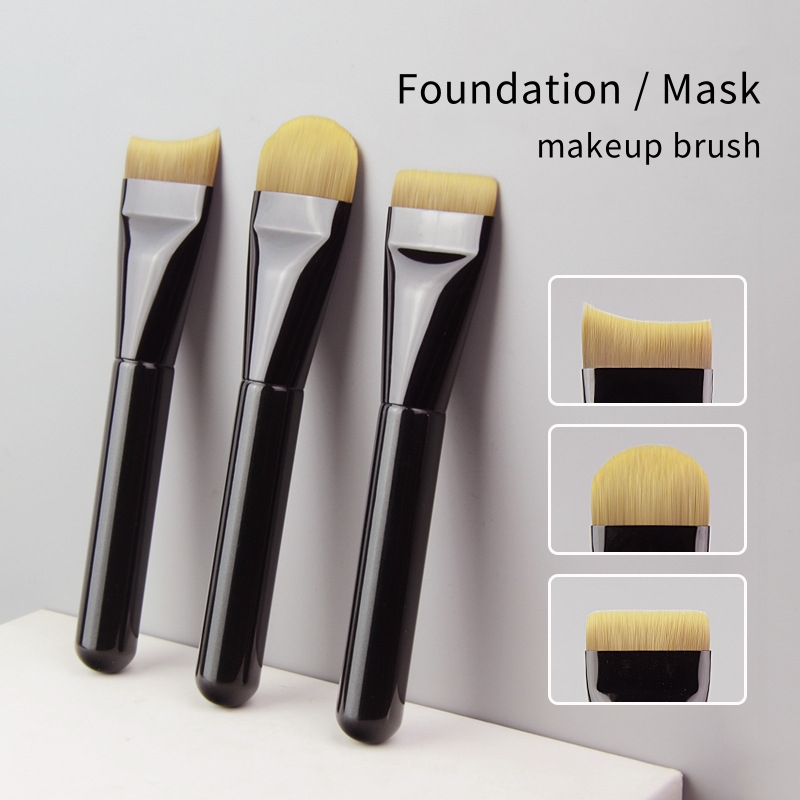 Beauty Queen Makeup - ファンデーションメイクブラシ超極細低刺激性ナイロン毛トップフラットアークファンデーションブラシ顔の輪郭に最適