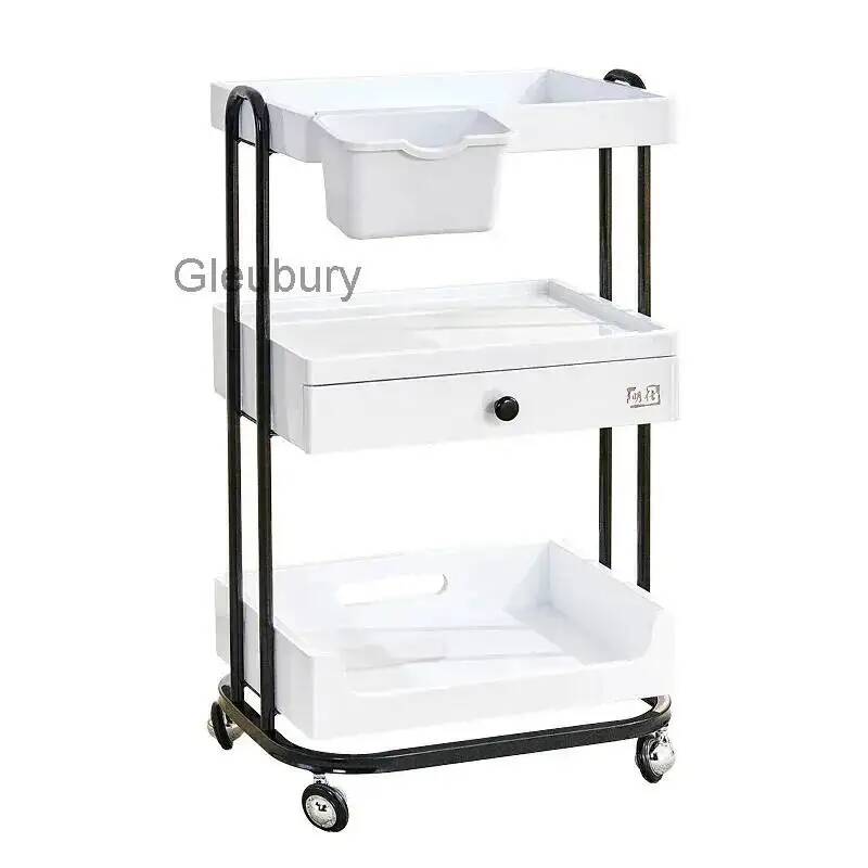Beauty Makeup Trolley - ホイール付きメイクアップトロリー、サロンタトゥーローリングカートトロリー、プロ用サロン家具、サロン用チャリオットLLST