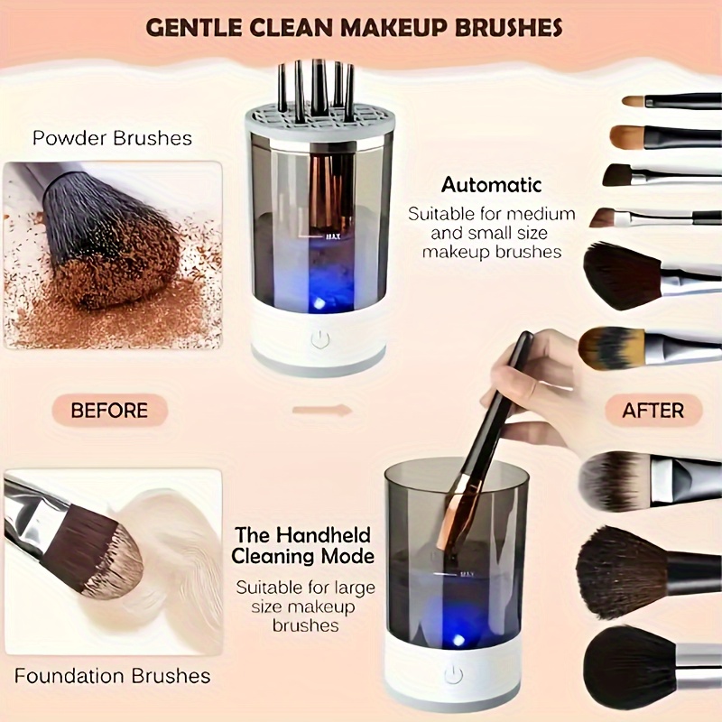 自動電動メイクブラシクリーナー USBプラグ式 ポータブルア - Beauty Makeup Brands のレビューと価格