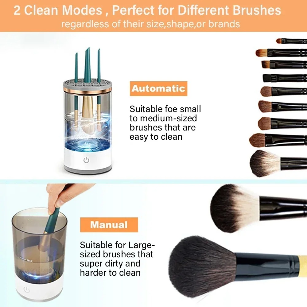 自動電動メイクブラシクリーナー USBプラグ式 ポータブルア - Beauty Makeup Brands のレビューと価格