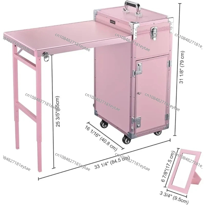 折りたたみ式ネイルテーブル、メイクアップトレインケース付きデ - Beauty Makeup Trolley のレビューと価格