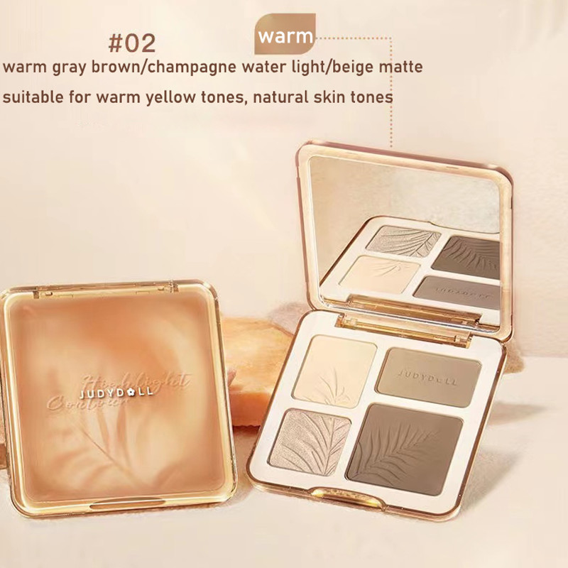 Judydoll-防水輪郭スティックと蛍光ペンパレットセット - Highlighter Bronzer Palette のレビューと価格