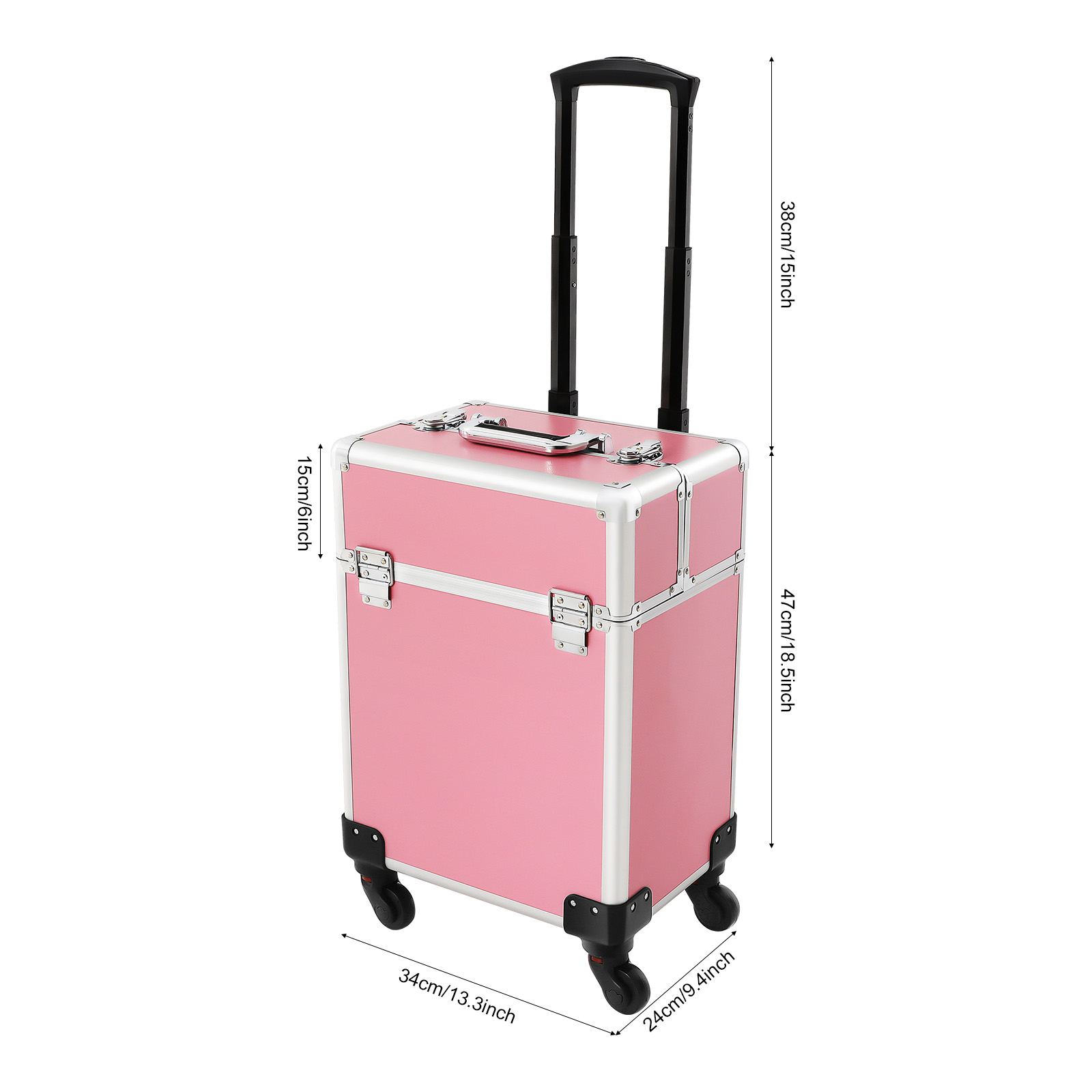 ローリングメイクアップトレインケース コスメティックトロリー - Beauty Makeup Case のレビューと価格