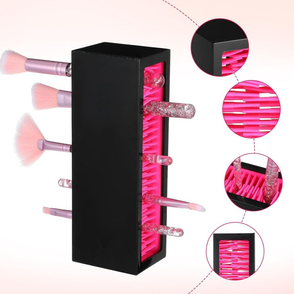 クリエイティブなメイクブラシホルダー コンパクトな滑り止めペ - Beauty Makeup Case のレビューと価格