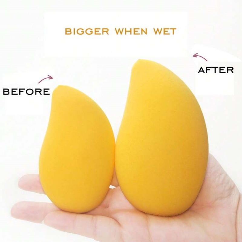 12/2 個マンゴー形状ソフトメイクスポンジ顔美容化粧品パウ - Beauty Blender In Makeup のレビューと価格