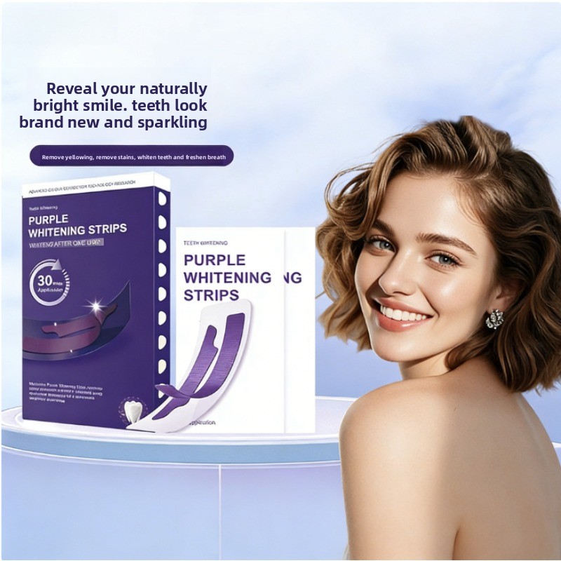 V34 パープルグローイングドライ歯磨きストリップ - 歯の - Teeth Whitening Strips のレビューと価格