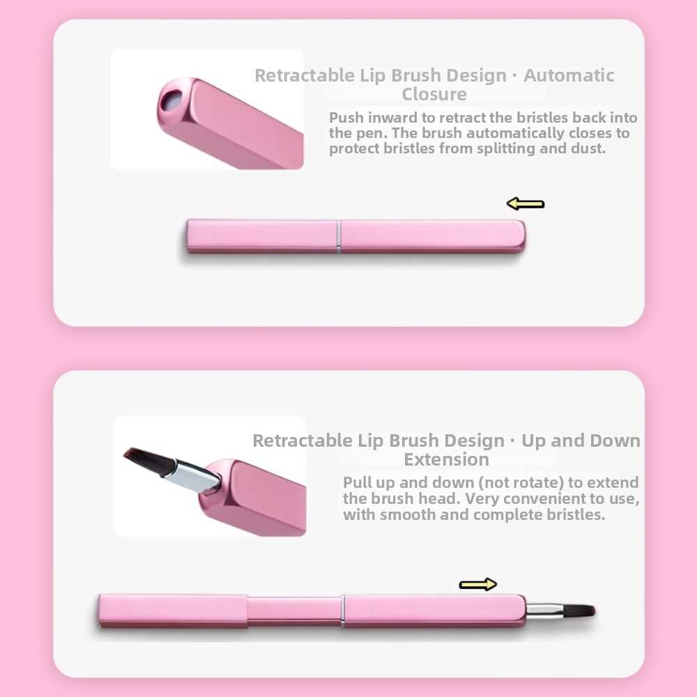 美容ツールアルミチューブ格納式リップブラシリップライナー伸縮 - Beauty Makeup Pic のレビューと価格
