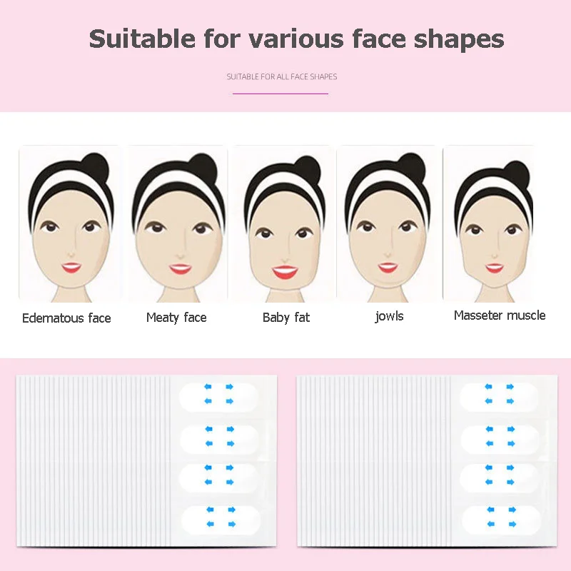 120/80/40枚入り Vリフトフェイスステッカー 目立た - Beauty Queen Makeup のレビューと価格