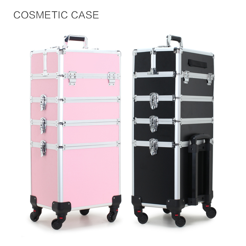 ファッション女性用トロリーコスメティックケース、ポータブル多 - Beauty Makeup Trolley のレビューと価格