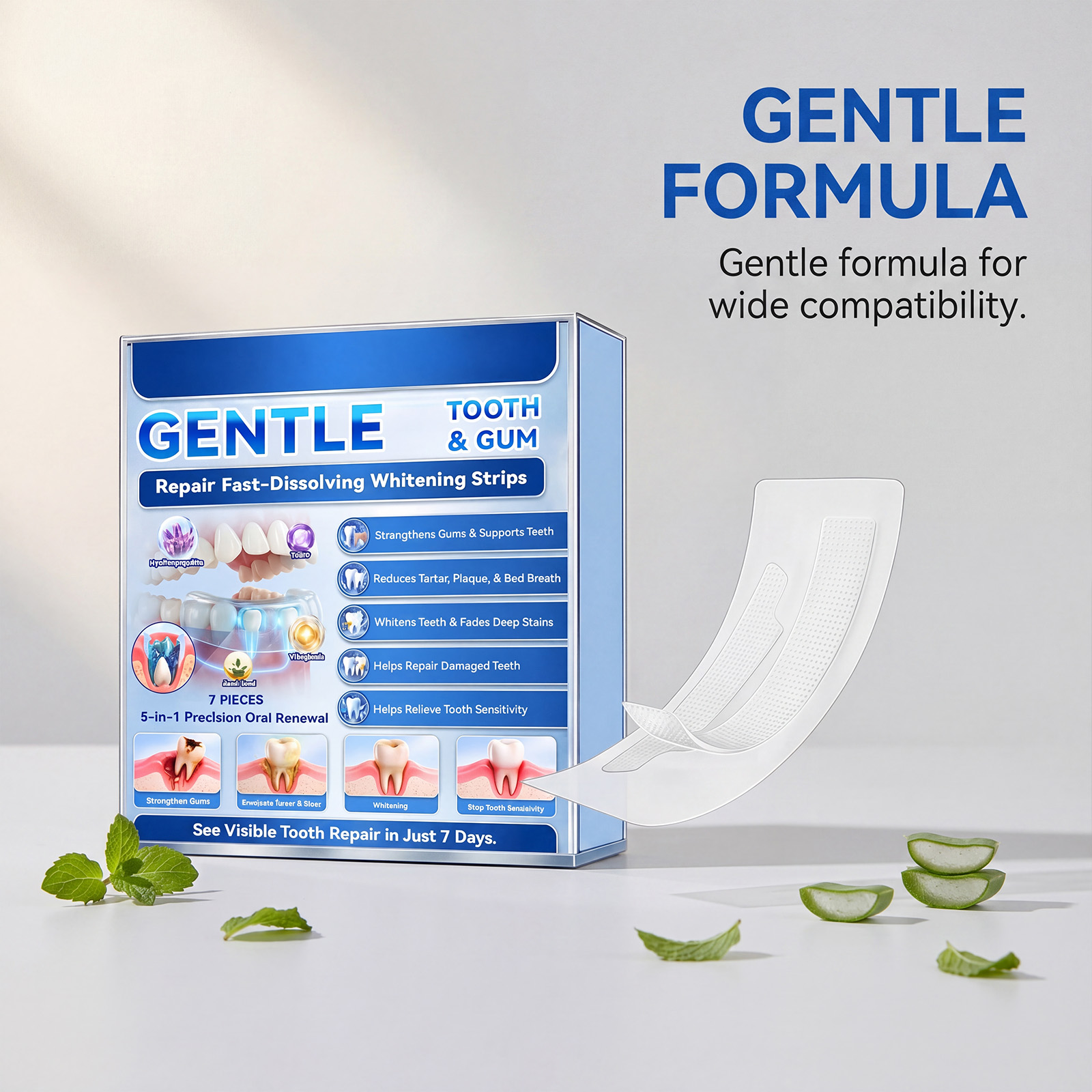 歯のホワイトニングシート、速効性7日間で効果を実感、歯垢、着 - Teeth Whitening Strips のレビューと価格