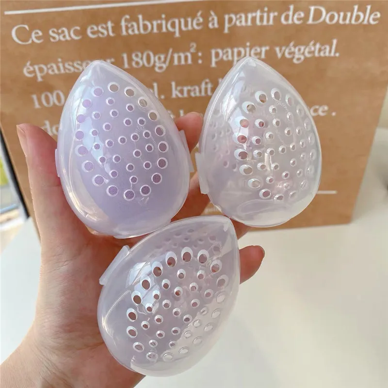 プラスチック製の空の収納ボックス,スポンジ,化粧品のパフを整 - Beauty Makeup Egg のレビューと価格