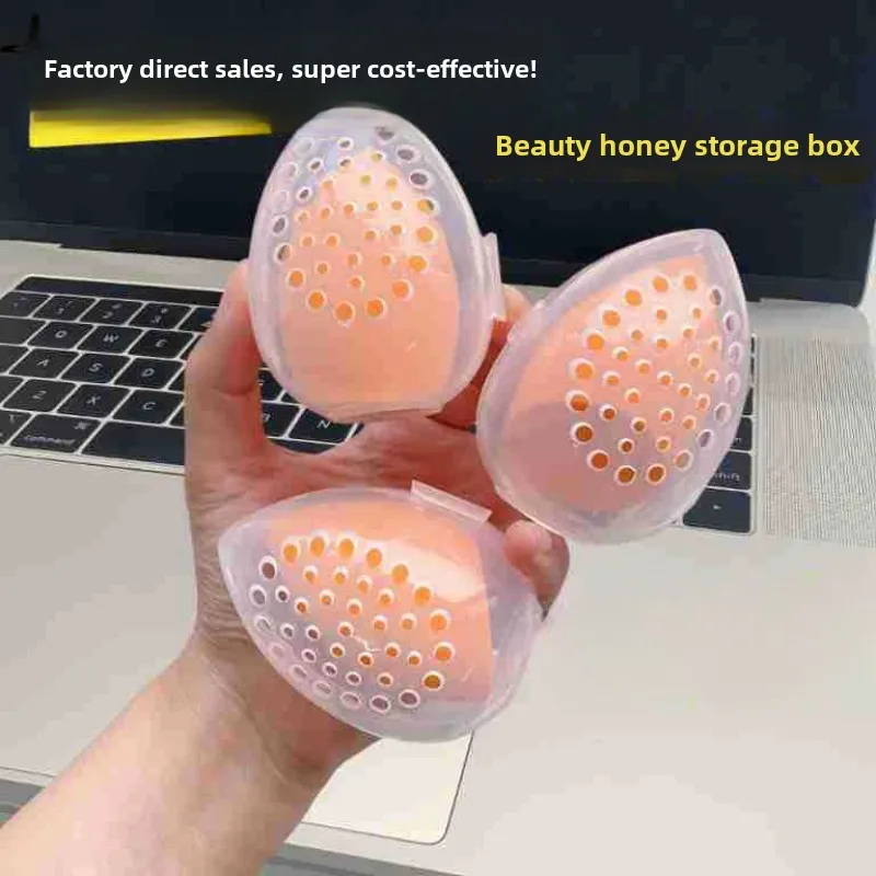 プラスチック製の空の収納ボックス,スポンジ,化粧品のパフを整 - Beauty Makeup Egg のレビューと価格