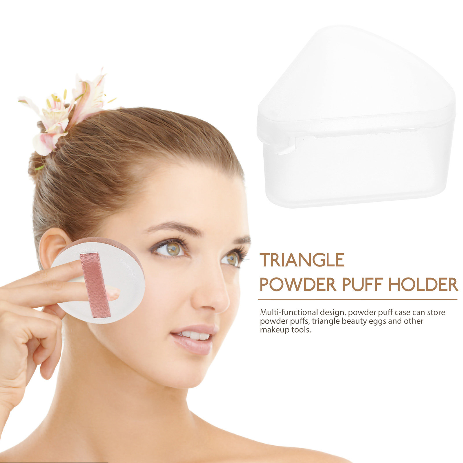 6 個の三角形パウダーパフケース省スペースメイクアップスポン - Beauty Makeup Egg のレビューと価格