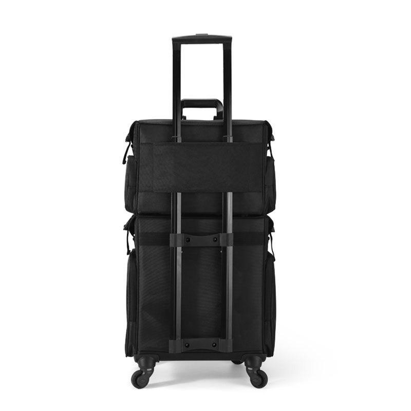 プロの美的ケース,黒のオックスフォードトラベルメイクツールボ - Beauty Makeup Trolley のレビューと価格