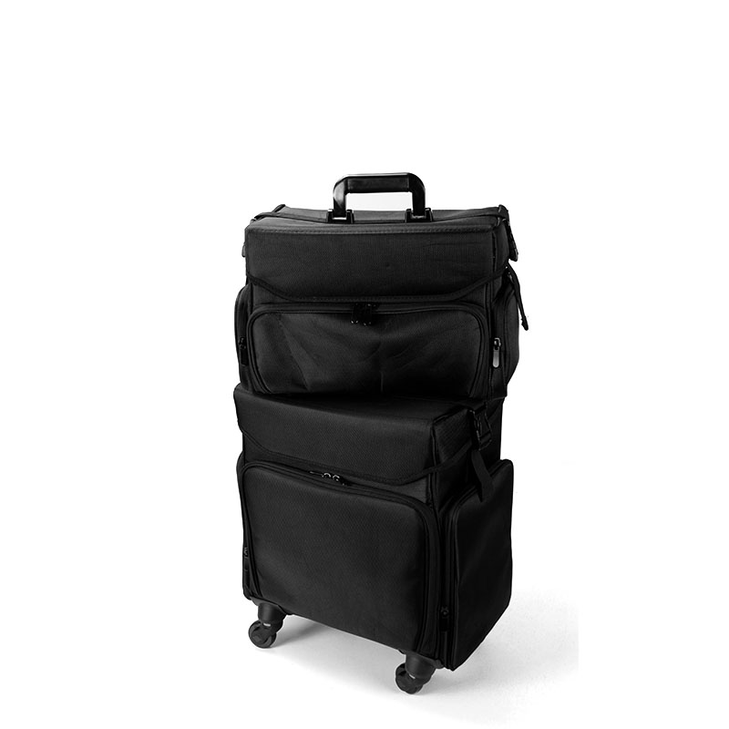 プロの美的ケース,黒のオックスフォードトラベルメイクツールボ - Beauty Makeup Trolley のレビューと価格