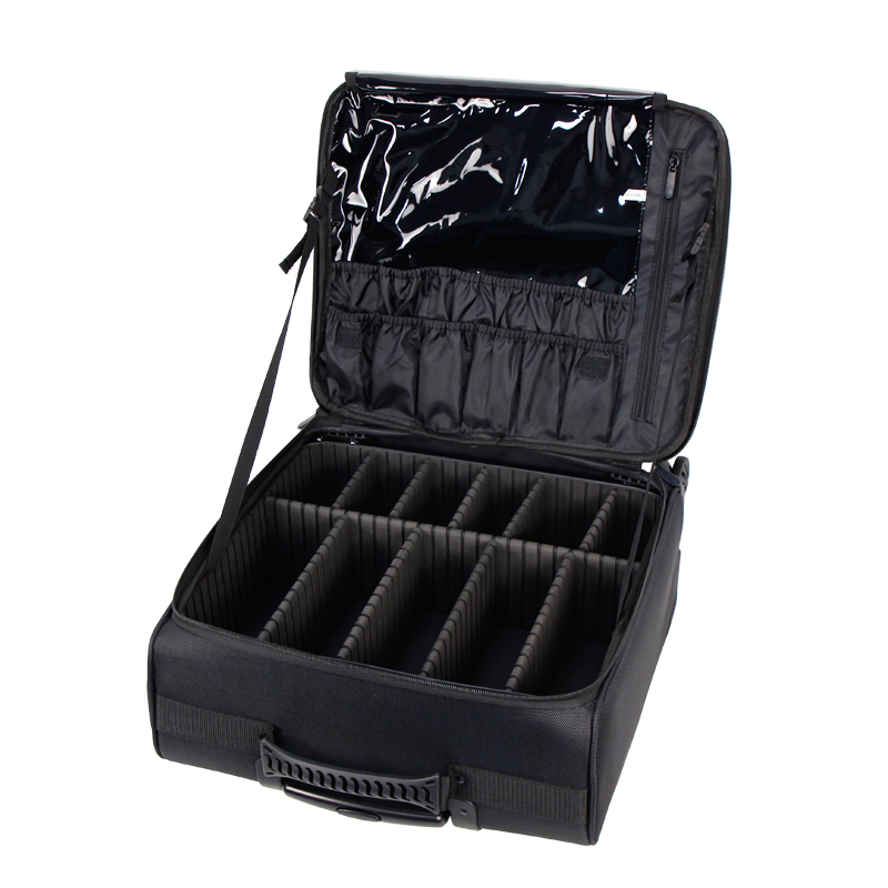 化粧スーツケース女性スクーター旅行黒キャンバススーツケース折 - Beauty Makeup Trolley のレビューと価格