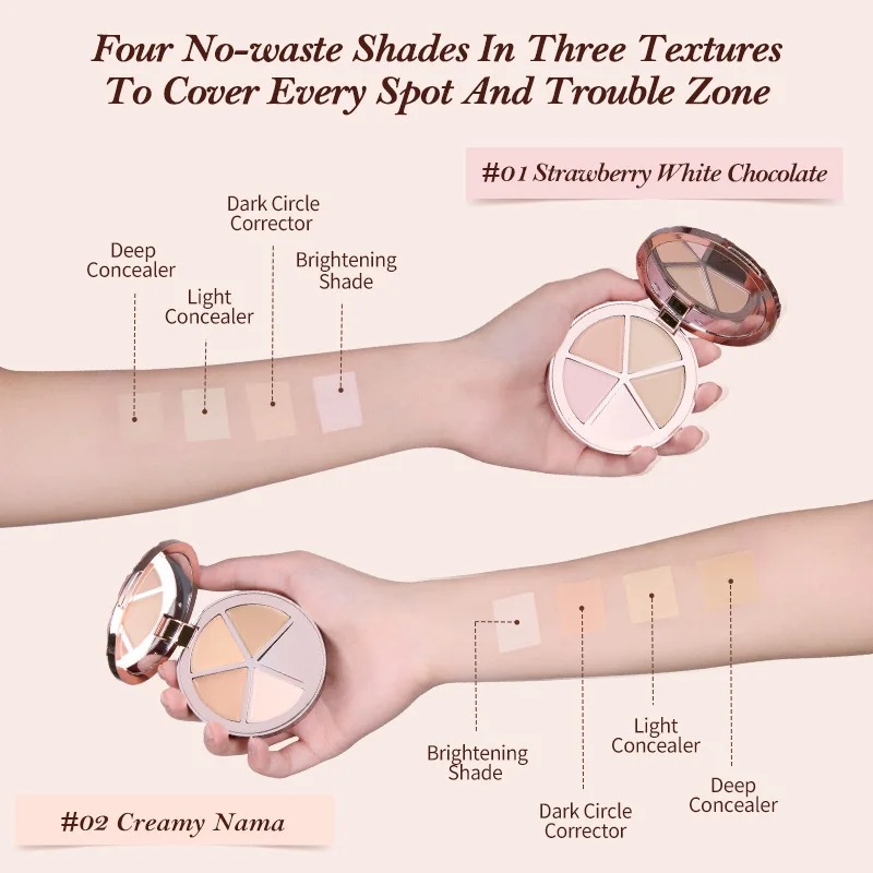 フラワーノーズズ ザ スウィーティーベア 4色コンシーラー  - Highlighter Bronzer Palette のレビューと価格