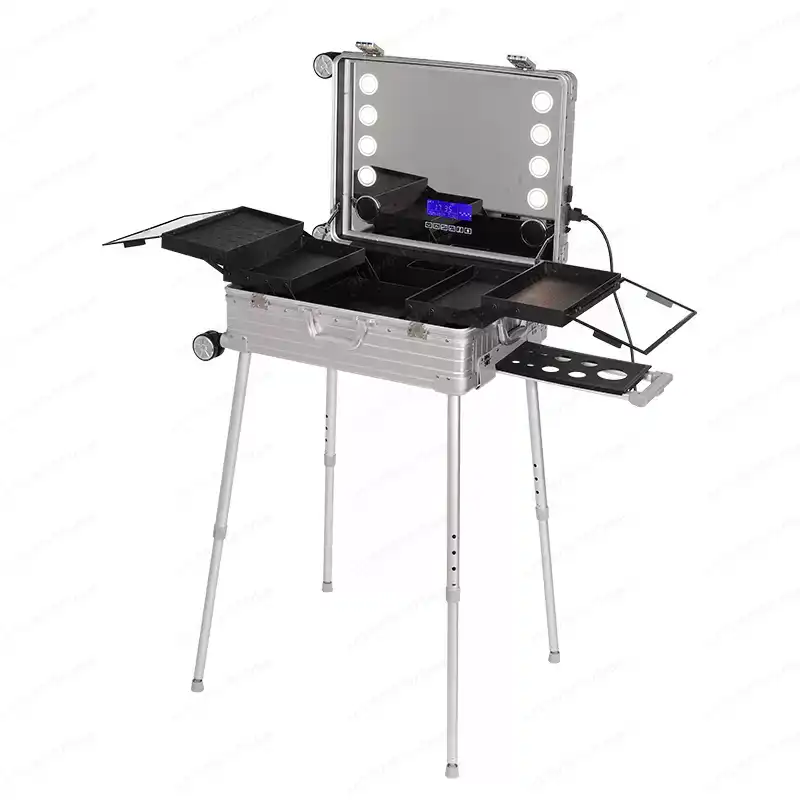 22インチ トロリースーツケース LEDライトミラー付き ア - Beauty Makeup Trolley のレビューと価格