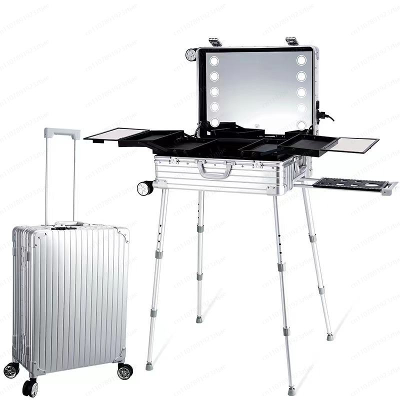 22インチ トロリースーツケース LEDライトミラー付き ア - Beauty Makeup Trolley のレビューと価格