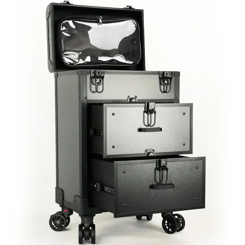 1個入り アルミ合金製 プロ用メイクボックス トロリー付き  - Beauty Makeup Trolley のレビューと価格