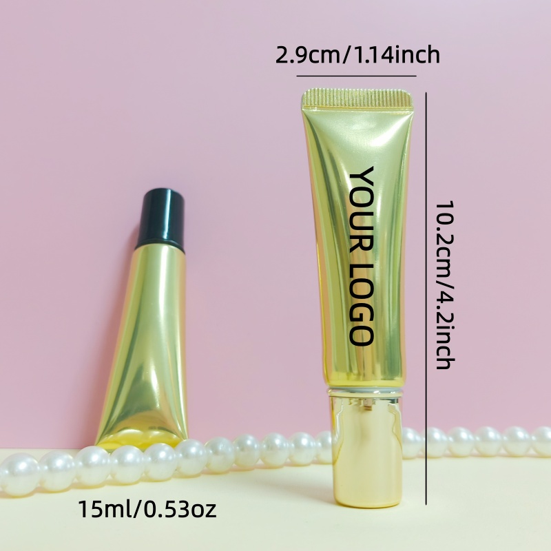 【ロゴカスタム】50個 カスタマイズ可能 15ml ゴールド - Beauty Makeup Youtube のレビューと価格