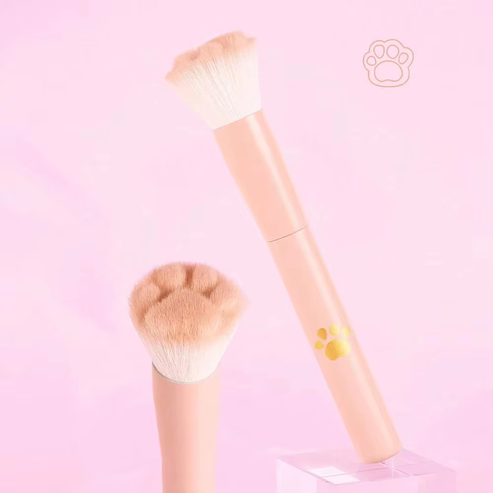 1個入り猫の足型チークブラシ、収納ボックス付き、柔らかい毛先 - Beauty Queen Makeup のレビューと価格