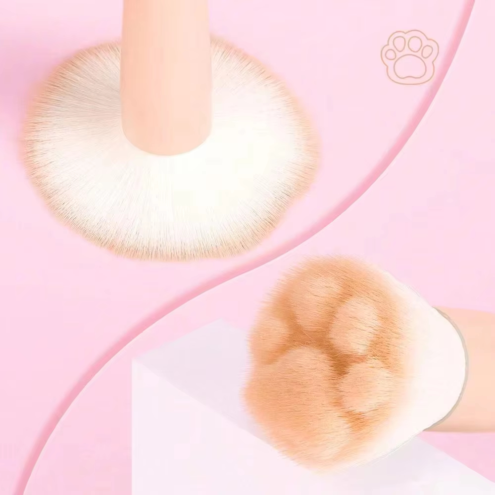 1個入り猫の足型チークブラシ、収納ボックス付き、柔らかい毛先 - Beauty Queen Makeup のレビューと価格
