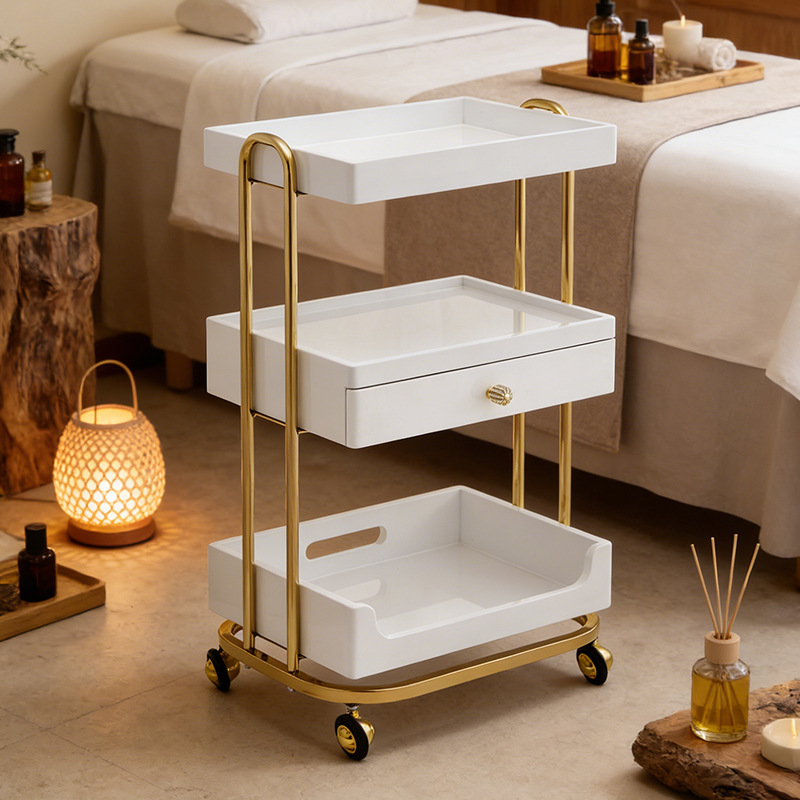 プロ用美容サロンカート（引き出し付き）、スパ、タトゥー、ネイ - Beauty Makeup Trolley のレビューと価格