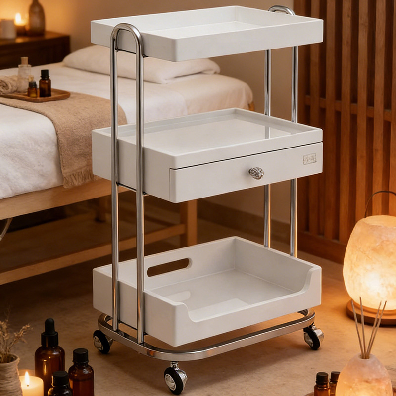 プロ用美容サロンカート（引き出し付き）、スパ、タトゥー、ネイ - Beauty Makeup Trolley のレビューと価格