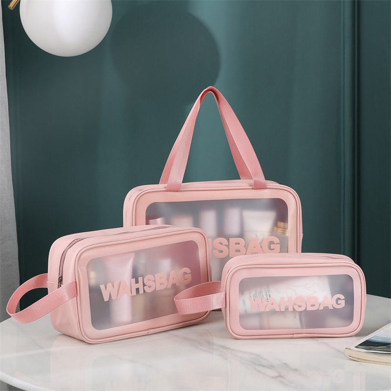 ポータブルトラベルウォッシュバッグ女性透明防水化粧収納ポーチ - Beauty Makeup Case のレビューと価格