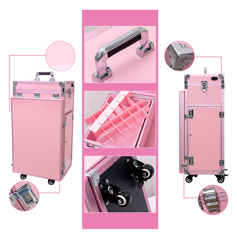 プロ用メイクアップスーツケース 高級荷物入れツールケース 美 - Beauty Makeup Trolley のレビューと価格