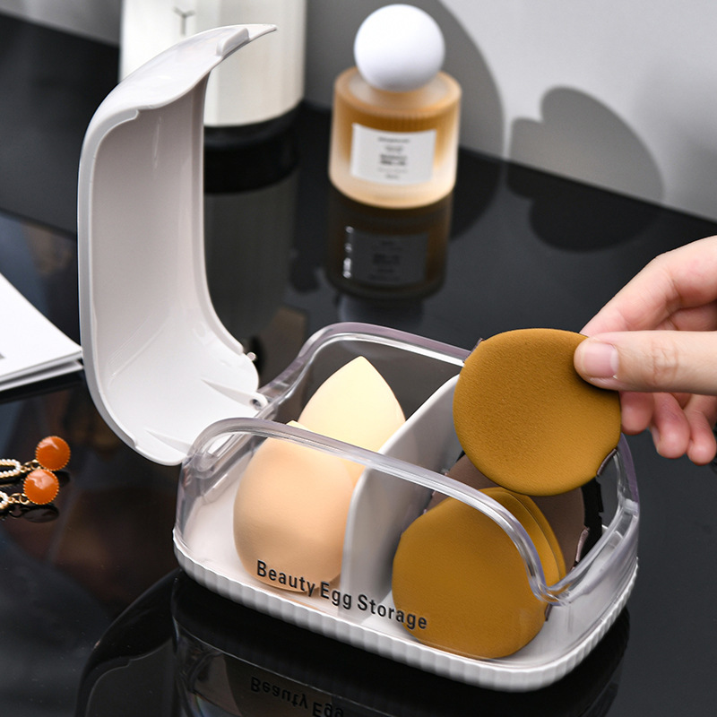 化粧スポンジ収納ボックス 蓋付き 防塵 ポータブルオーガナイ - Beauty Blender In Makeup のレビューと価格