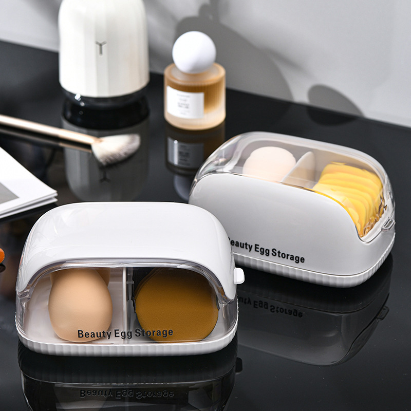 化粧スポンジ収納ボックス 蓋付き 防塵 ポータブルオーガナイ - Beauty Blender In Makeup のレビューと価格