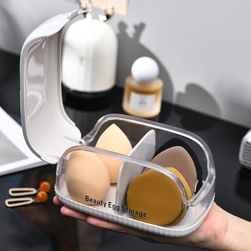 化粧スポンジ収納ボックス 蓋付き 防塵 ポータブルオーガナイ - Beauty Blender In Makeup のレビューと価格