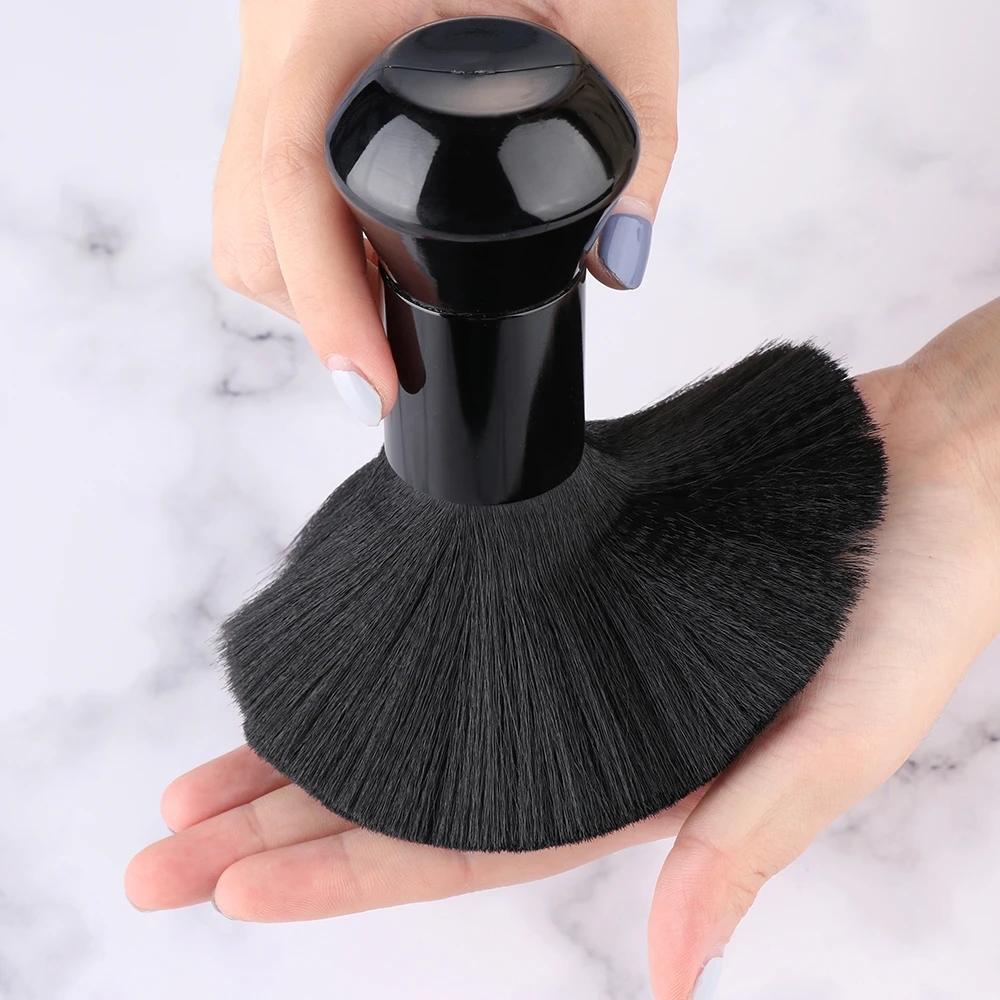1PC ソフトネックフェイスダスター理容室黒ひげブラシヘアク - Beauty Queen Makeup のレビューと価格