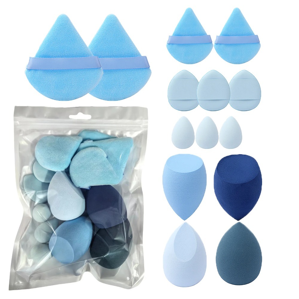 14個入りメイクアップスポンジパフセット ベルベット三角パウ - Beauty Makeup Egg のレビューと価格