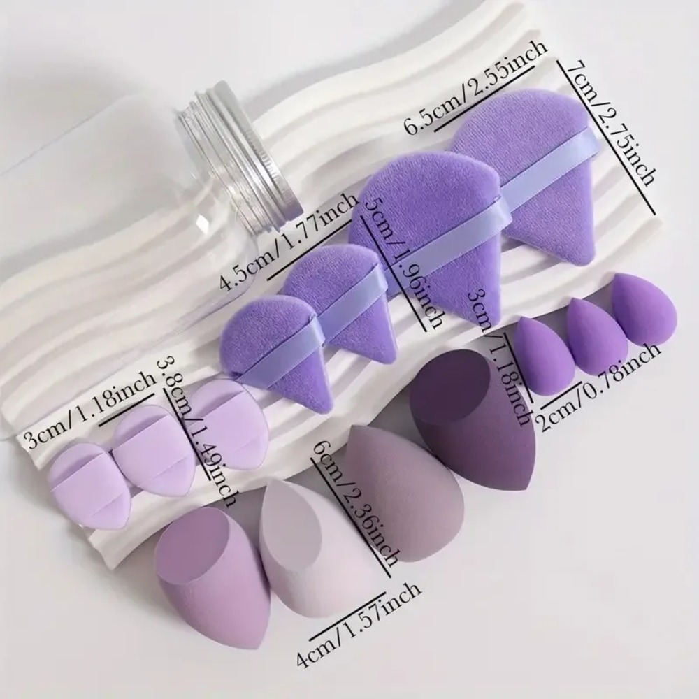 14個入りメイクアップスポンジパフセット ベルベット三角パウ - Beauty Makeup Egg のレビューと価格