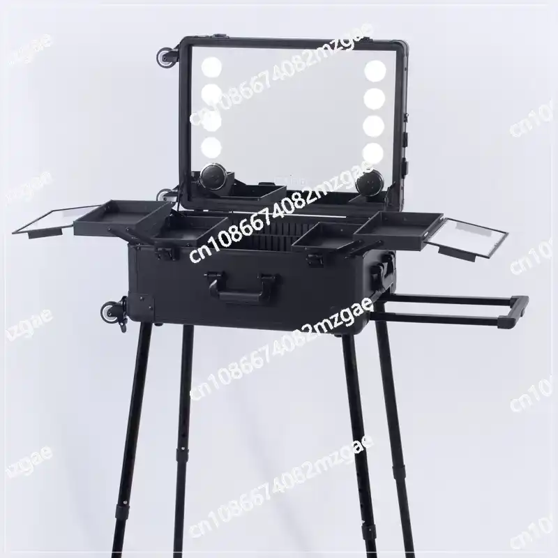 プロ用ランプトロリーコスメティックケース、メイクアップアーテ - Beauty Makeup Trolley のレビューと価格