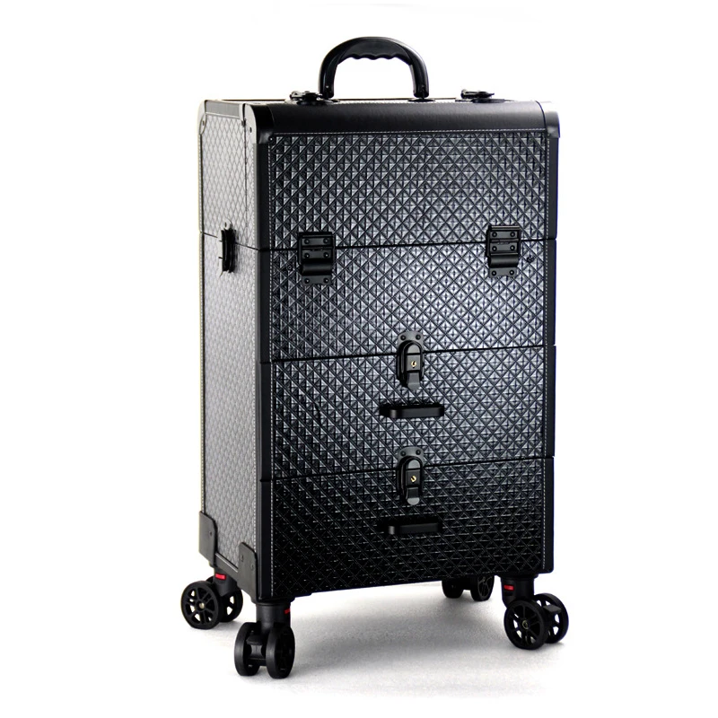 新しいトロリー化粧品バッグ、ローリングラゲッジメイクアップツ - Beauty Makeup Trolley のレビューと価格