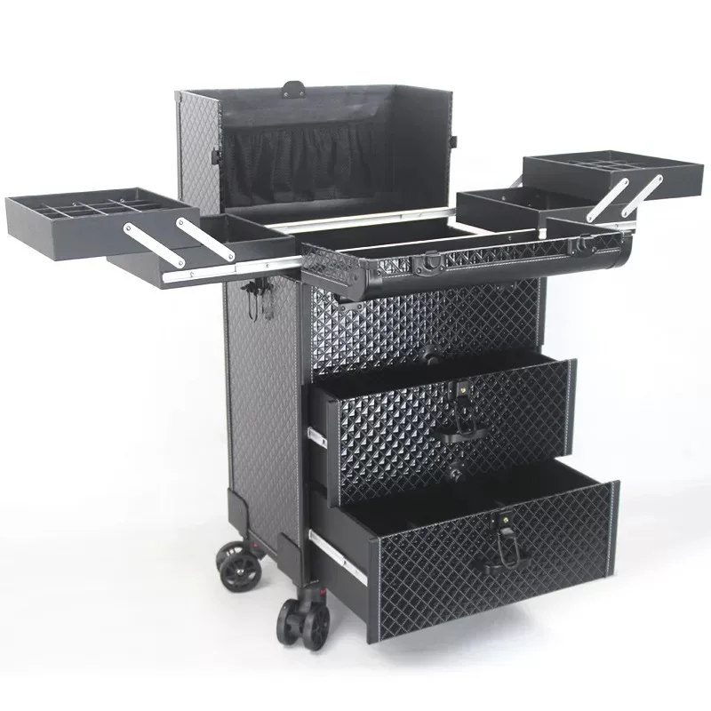 新しいトロリー化粧品バッグ、ローリングラゲッジメイクアップツ - Beauty Makeup Trolley のレビューと価格