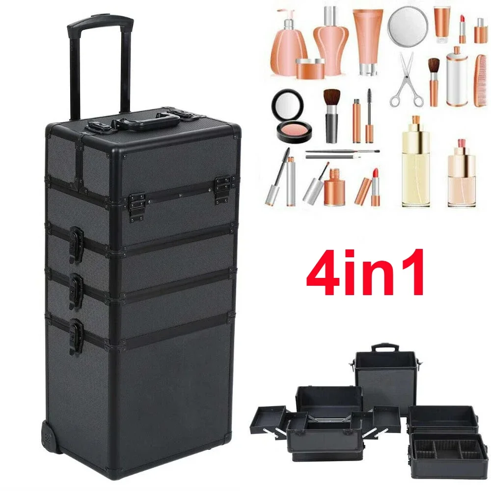 -4 1 トロリーメイクアップケース理髪化粧台美容化粧品ボッ - Beauty Makeup Trolley のレビューと価格