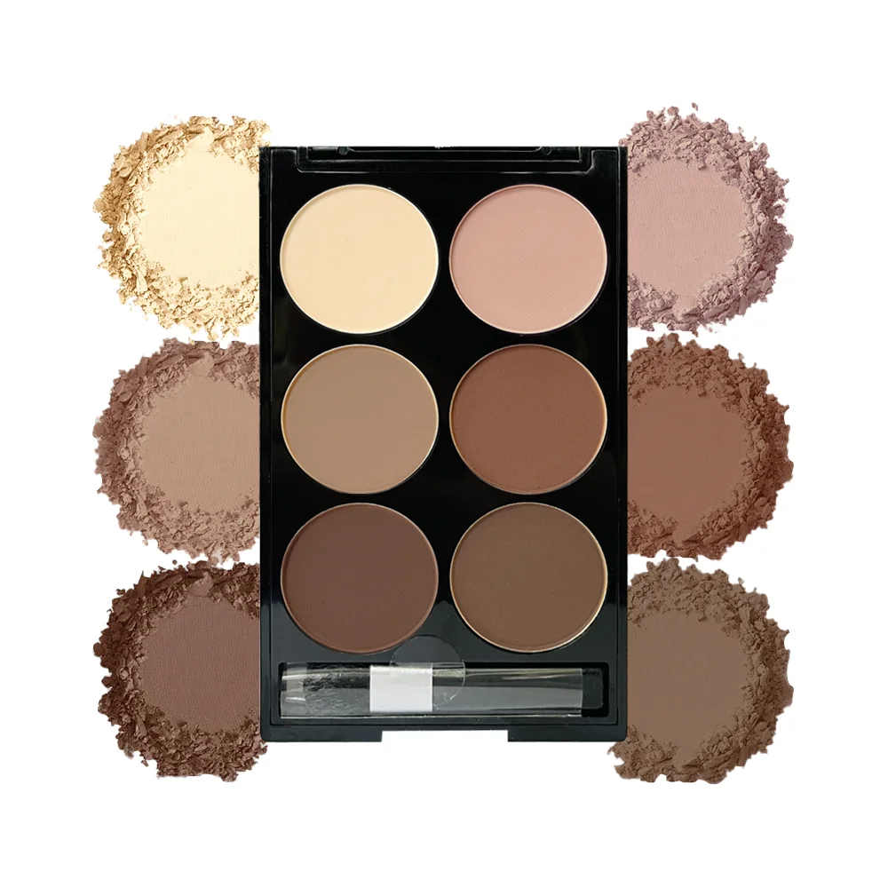 フェイスシャドウとハイライト,輪郭パウダーパレット,ブラシ付 - Highlighter Bronzer Palette のレビューと価格
